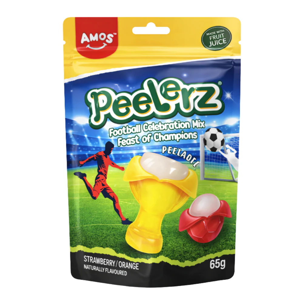 Amos Peelerz Gummy World Cup Strawberry Orange