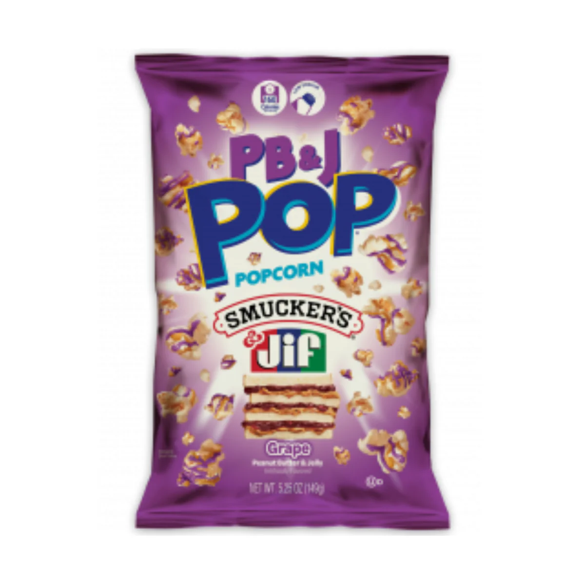 Palomitas de maíz Candy Pop de mantequilla de cacahuete y mermelada de uva