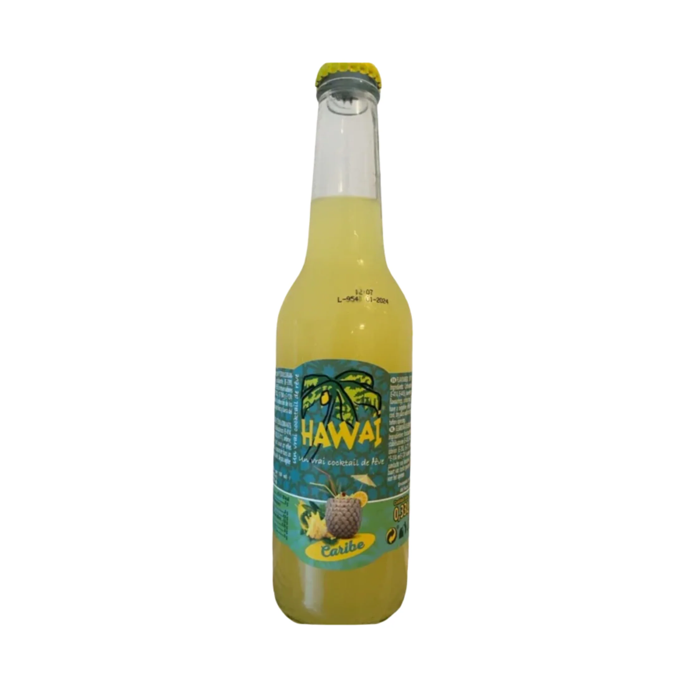 Botella de Cristal Hawái Caribe