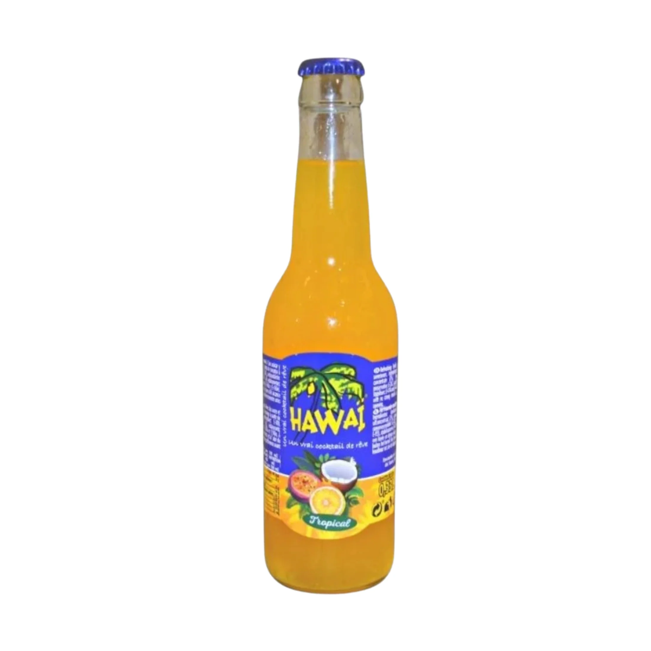 Botella de cristal Hawái Tropical