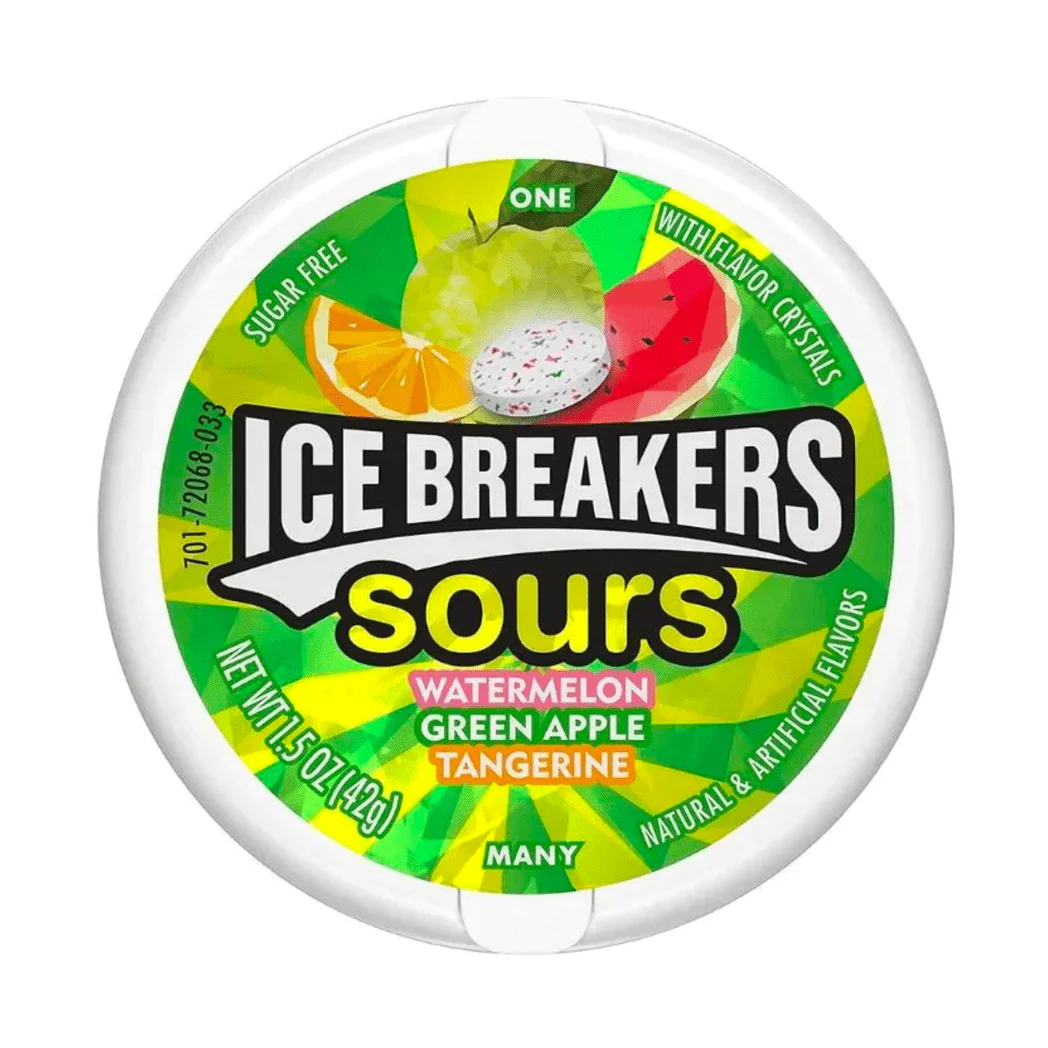 Ice Breakers Sours Watermelon Green Apple Tangerine