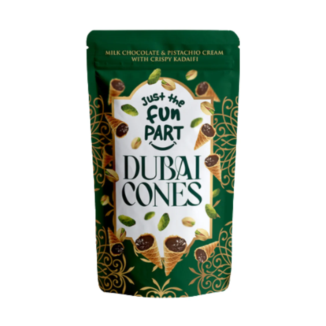 Solo La Parte Divertida Chocolate con Leche & Crema de Pistacho con Kadaifi Crujiente