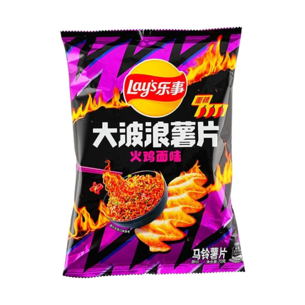 Lay's Big Wave Sabor Pollo Picante y Fideos