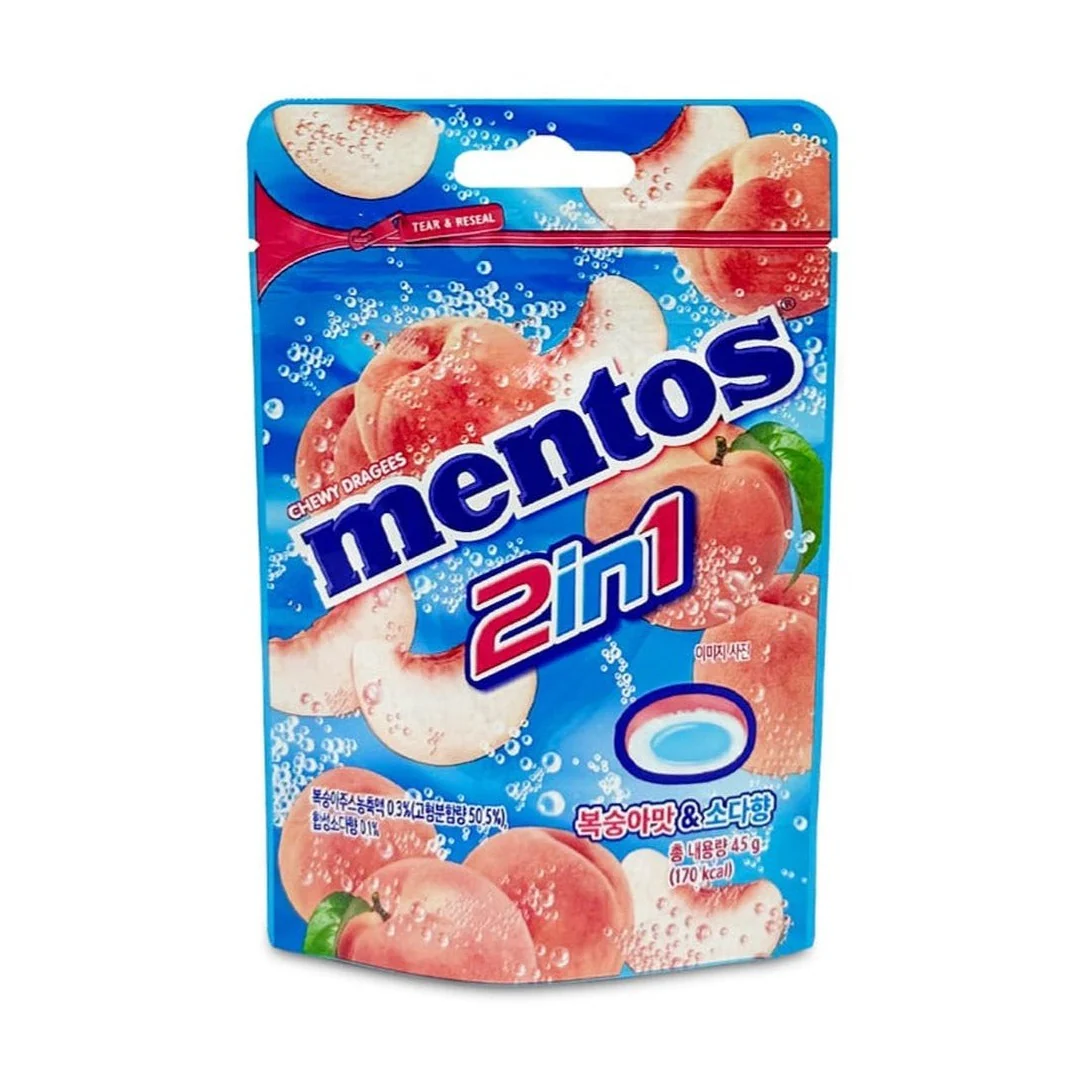 Mentos Duo Melocotón y Soda