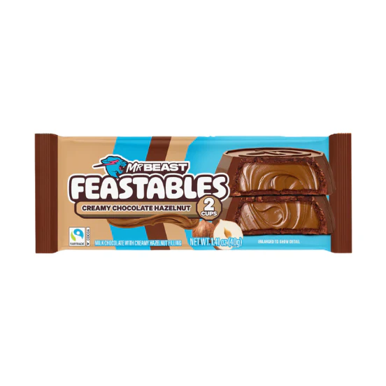 Mr Beast Feastables Cups Chocolate Cremoso con Avellana