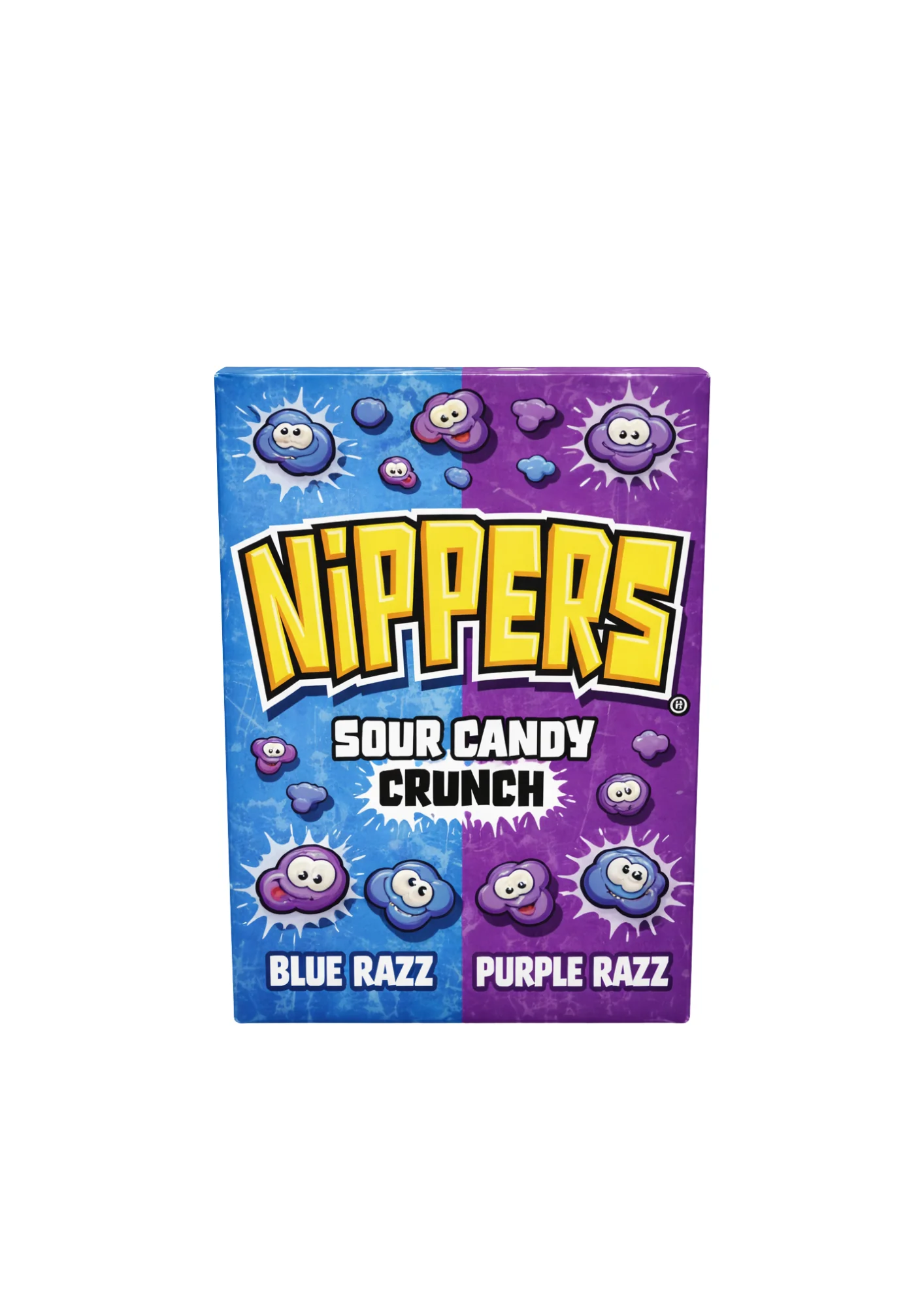 Nippers Sour Candy Crunch Blue Razz Purple Razz