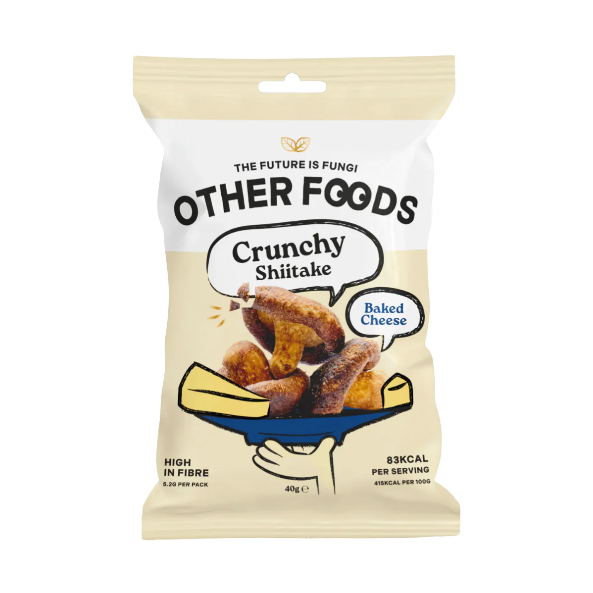 Otros alimentos Crujiente de shiitake y queso al horno