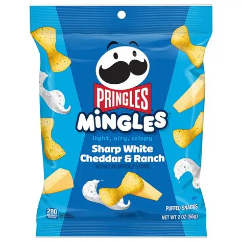 Pringles Mingles Cheddar Blanco Intenso y Ranch