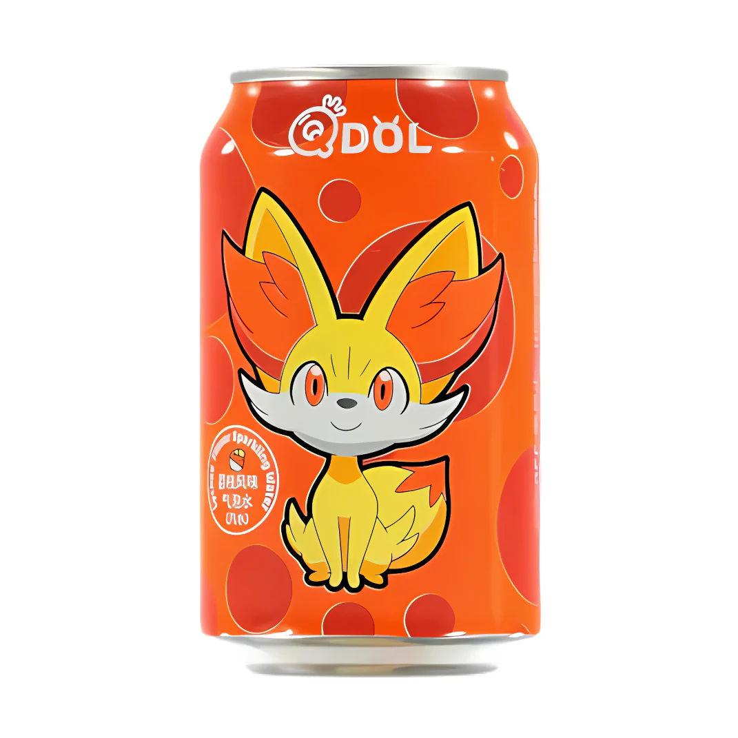 Agua con gas sabor lichi Fennekin de QDOL Pokémon - Image 2