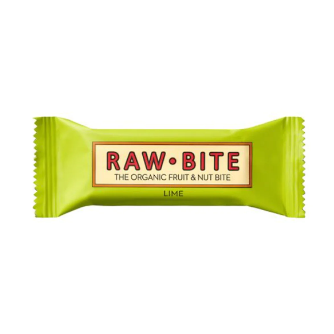 Barrita orgánica de frutas y frutos secos con lima Rawbite