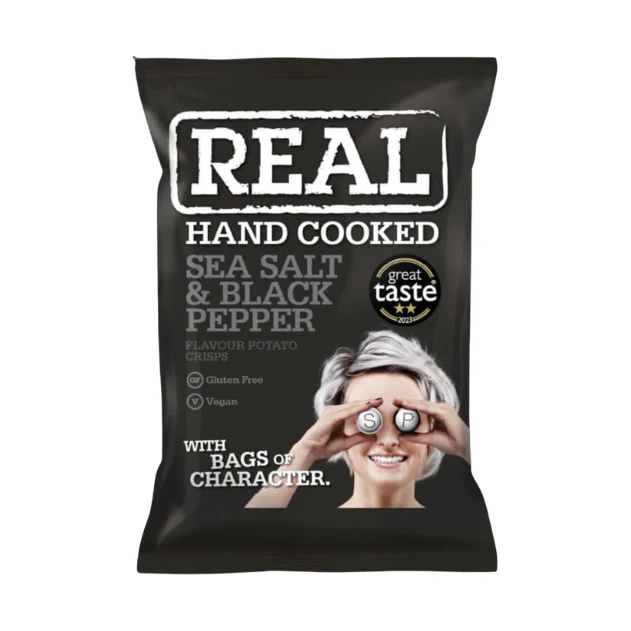 Real Crisp Sal Marina y Pimienta Negra Pequeñas