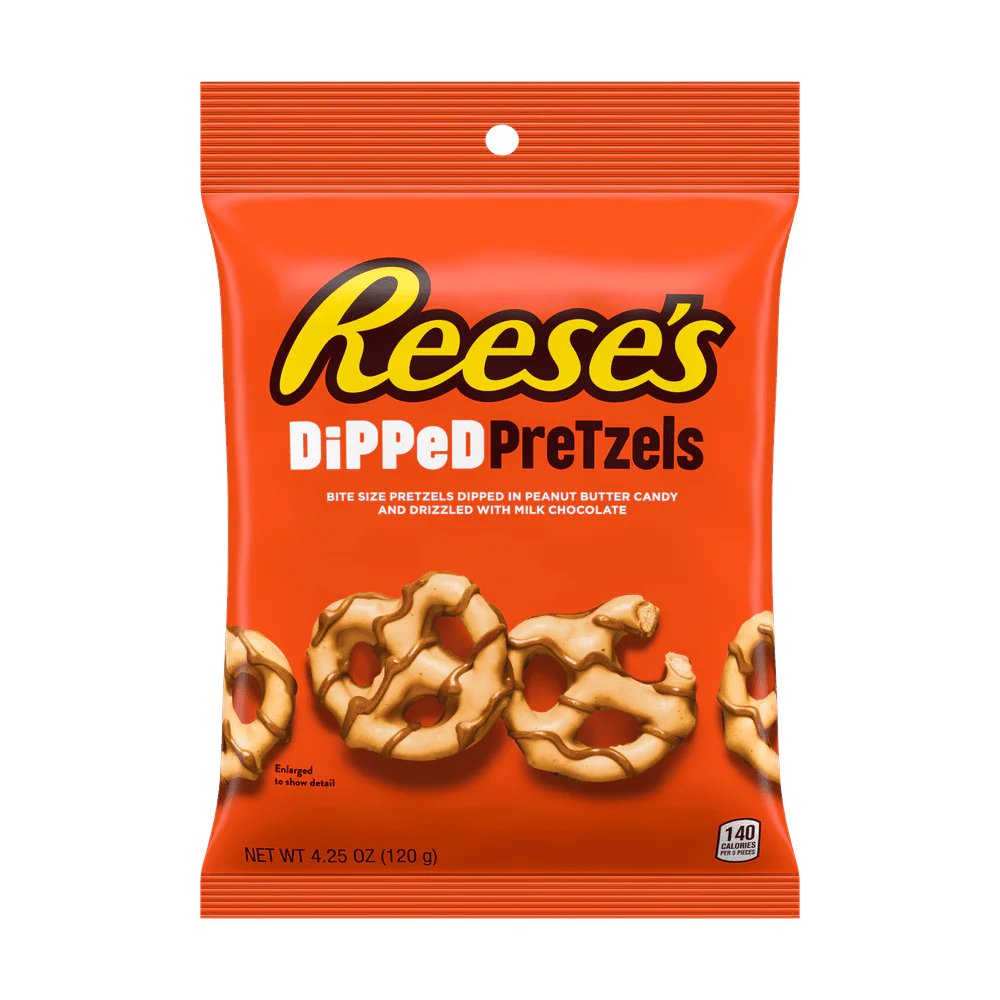 Pretzels de Reese's bañados en chocolate