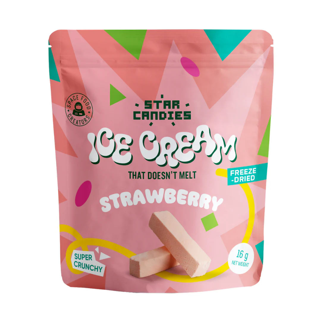 Star Candies Helado liofilizado de fresa pequeño