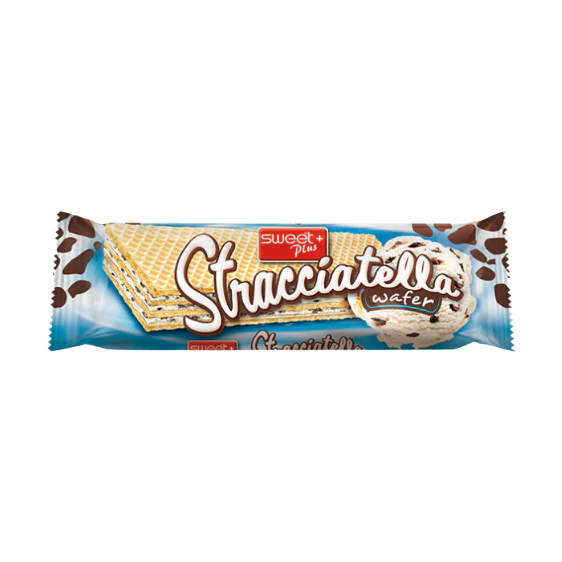 Sweet Plus Barquillo Stracciatella Con Crema De Leche Y Trozos De Chocolate Negro