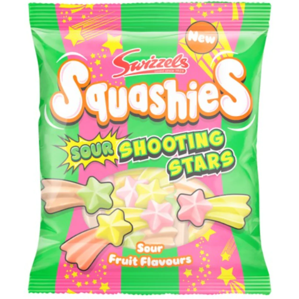 Swizzels Squashies Estrellas Fugaces de Fruta Ácida