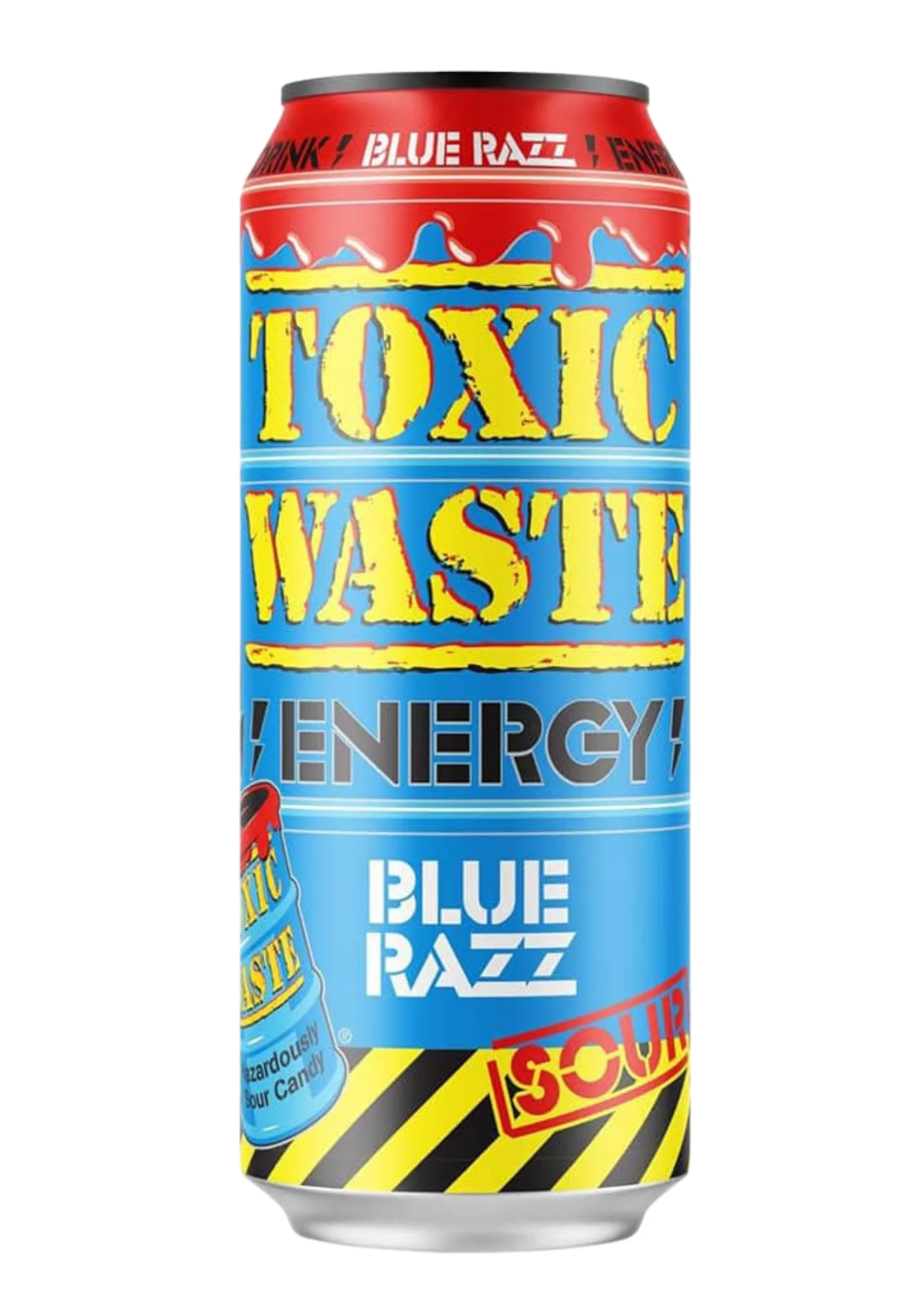 Bebida energética Toxic Waste sabor frambuesa azul ácida