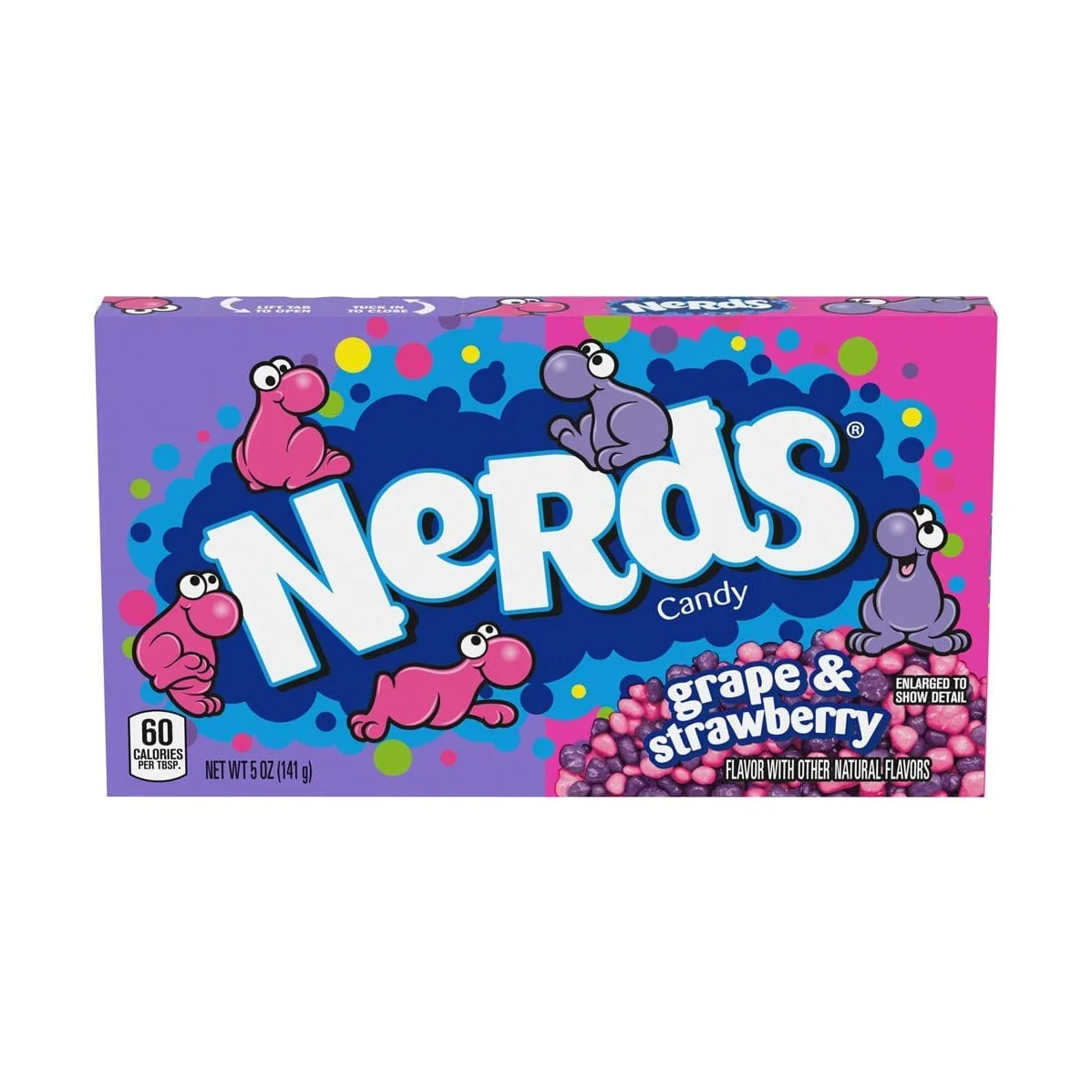 Wonka Nerds Candy Grape Strawberry Box
