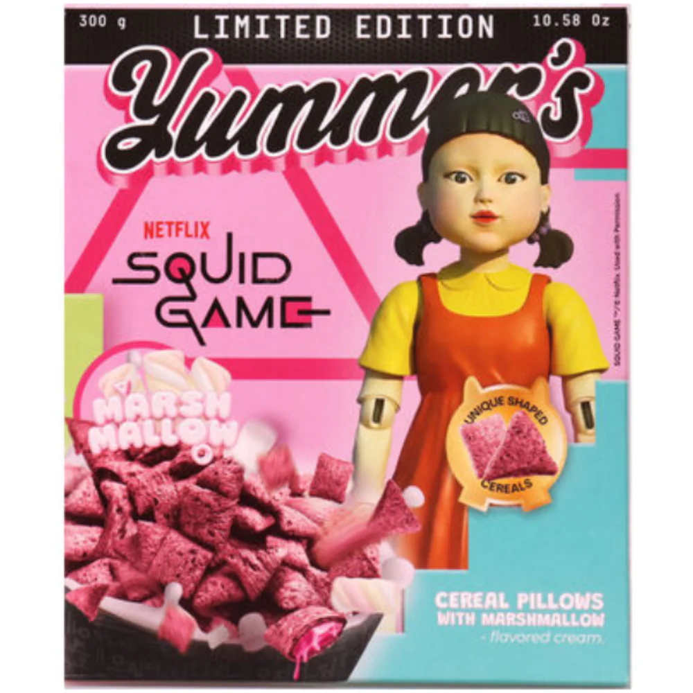 Cereal de El Juego del Calamar de Yummer's con Malvaviscos